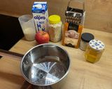 Almás-fahéjas zabkása (tejmentes) recept fázis 1 fotója