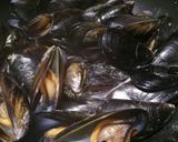 A picture of step 1 of Chickpea and mussel soup with homemade croutons.