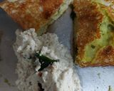 A picture of step 3 of Schezwan masala dosa.