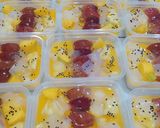 Foto langkah ke 4 dari resep Puding Susu Buah.