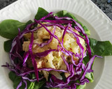 Foto del paso 7 de la receta: Ensalada de espinacas, coles y tofu con vinagreta de hierbabuena