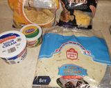 A picture of step 1 of Crunch wrap.