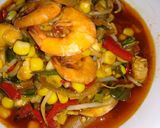 Foto langkah ke 7 dari resep Udang sosis sayur saos teriyaki.