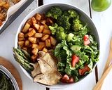 A picture of step 5 of Roasted potatoes and mushroom 😋.