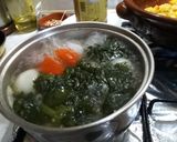 Foto del paso 1 de la receta: Arròs caldós amb músculs, pollastre i Frankfurt