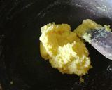 A picture of step 4 of Khoya kesar peda.