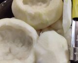 Zöldségekkel töltött karalábé - gomba, sárgarépa, kukorica recept fázis 1 fotója