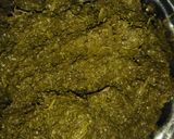 A picture of step 2 of Sarson ka saag,rice(white) atta roti.