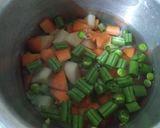 A picture of step 1 of South Indian vegitable curry.