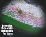 Foto langkah ke 5 dari resep Brownies chocolatos pandan ala ala.