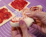 A picture of step 5 of ❤️ Heart-Shaped Puff Pastry Buns with Your Favorite Filling.