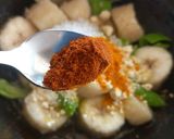 A picture of step 4 of Quick Banana sabji.