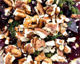 A picture of step 3 of Beet Salad with Yogurt and Walnuts.