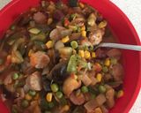 A picture of step 5 of Budget Vegetable and Sausage Curry.