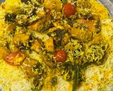 صورة لخطوة 15 من وصفة مقلوبه دجاج مع بطاطا لذيييذه لذاذه😋
