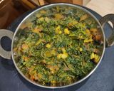 लहसुनी कढ़ाई पालक रेसिपी चरण 5 फोटो