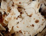 A picture of step 1 of Leftover Chapati Churi.
