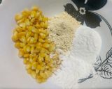 A picture of step 2 of Crispy Corn Pakoda.