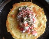 A picture of step 4 of Paneer stuffed moong dal chilla.