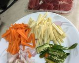 Foto langkah ke 1 dari resep Tumis daging jagung Muda.