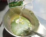 Foto langkah ke 1 dari resep Creamy Matcha Sago Puding Sedot.