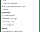 A picture of step 1 of Orange cake with Orange icing.