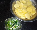 A picture of step 1 of Potato Chilli Fry.