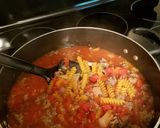 A picture of step 4 of Lasagna Soup.