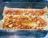 A picture of step 3 of Lasagna with meat sauce.
