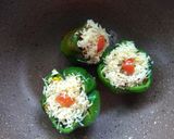 A picture of step 6 of Tandoori stuffed bell pepper.