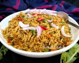 A picture of step 8 of Leftover Mutton Keema Fried Rice.