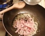 A picture of step 2 of Mezze Maniche with Lemon and Ham.
