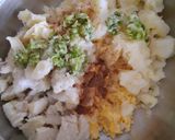 A picture of step 2 of Corn raw banana tikki.