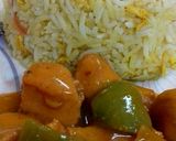 A picture of step 8 of Egg and Garlic Rice with Chicken hot sauce Manchurian.