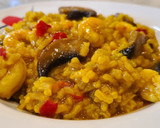Foto del paso 5 de la receta: Arroz con gambas y champiñones
