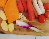 A picture of step 1 of Vegetable Soup.