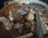 A picture of step 1 of Mutton Karhai.