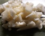 Foto del paso 1 de la receta: Judías crujientes salteadas con jamón y albahaca