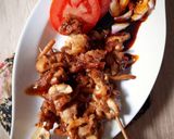 Foto langkah ke 3 dari resep Sate Jamur Tiram & Champignon.