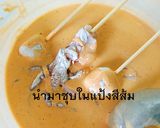 รูปขั้นตอนการทำที่ 7 ของ ลูกชิ้นปลา หนวดปลาหมึก ชุบแป้งทอด