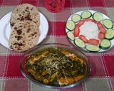 A picture of step 9 of Palak and baby corn curry.