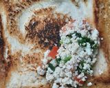 A picture of step 5 of Moong dal chilla.