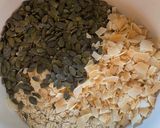 A picture of step 3 of My mother in law’s granola 💗.
