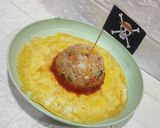 Foto langkah ke 8 dari resep Omuraisu anime style Pirate Straw Hat One Piece Inspired.