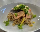 A picture of step 3 of Oat Shiitake Mushroom Soup with Salmon.