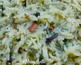 A picture of step 7 of Palak Rice.