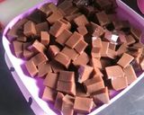 Foto langkah ke 3 dari resep Puding putih motif kotak2 coklat.