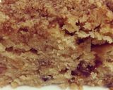 A picture of step 11 of Eggless Dates and Apple cake with streusel topping.