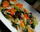 Foto langkah ke 5 dari resep Tumis Jamur Pokcoy.