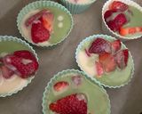 Foto del paso 3 de la receta Muffins de fresa con harina de arroz y matcha